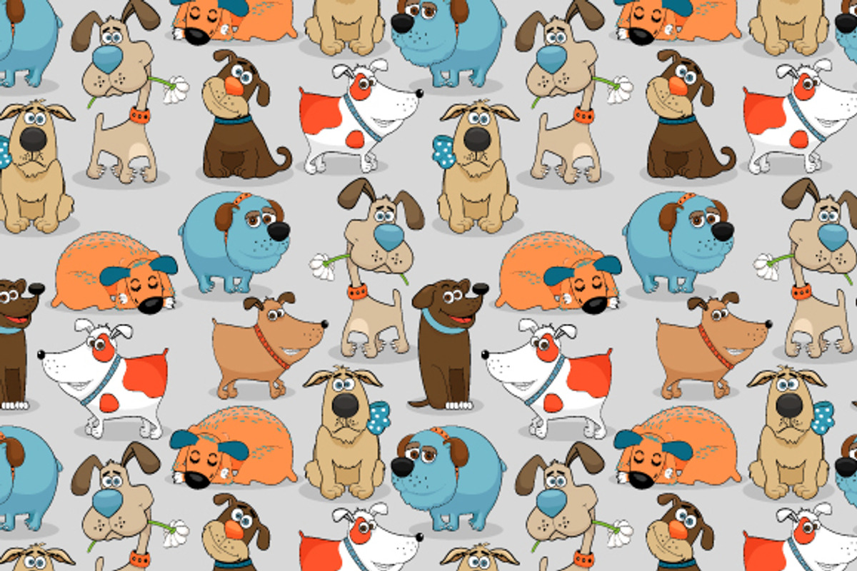 Cute dogs, a Pattern Graphic by ianakauri (Photo 5 of 6)