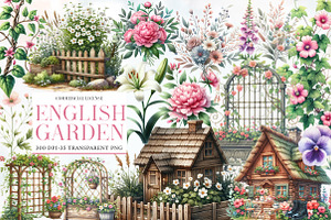 English Garden clipart, an Illustration by Designworld
