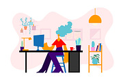 Cartoon characters on daily activity, a Person Illustration by PixelAesthetic (Thumbnail 4 of 7)