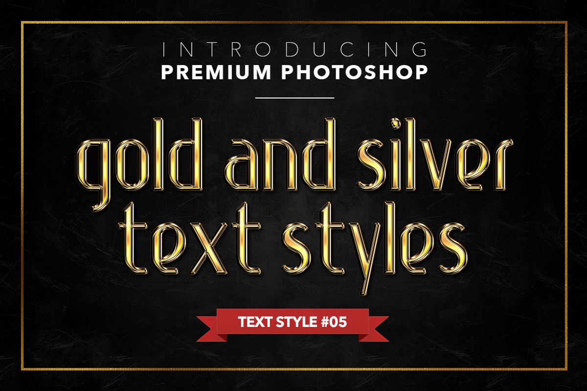Gold & Silver #1 - 20 Text Styles, a Layer Style Add-On by Jonas Stensgaard (Photo 6 of 23)