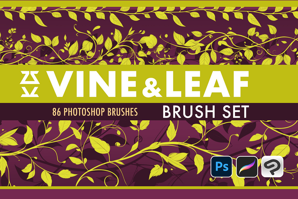 Vine and Leaf Brush Set, a Brush Add-On by Zsolt Kosa Art (Photo 1 of 6)