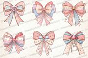 Pastel Kawaii Christmas Bow Clipart, an Illustration by DreamCafeArt (Thumbnail 4 of 8)