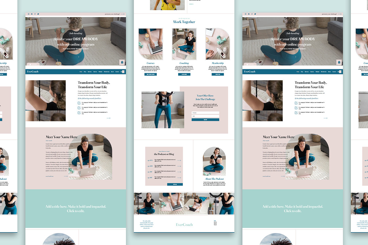 EverCoach Wix Website Template, a Wix Template by Girl Boss From Home (Photo 6 of 7)