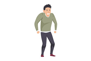 Angry men. Evil, negative and, a Person Illustration by Things for designers
