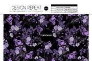 Purple Roses - Seamless Patterns, a Pattern Graphic by texvogue (Thumbnail 2 of 15)