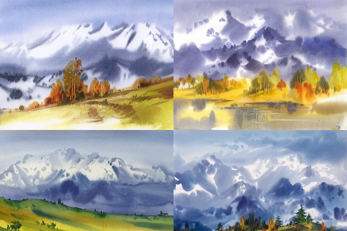 BUNDLE | Watercolor Backgrounds, a Texture Illustration by ArtbyHien (Photo 13 of 15)