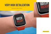 Smart Watch Mockup Set, a Wearable Device Mockup by Country4k (Thumbnail 2 of 4)