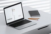 Laptop Office Concept Mockup Pack, a Mac Mockup by mocko (Thumbnail 8 of 12)