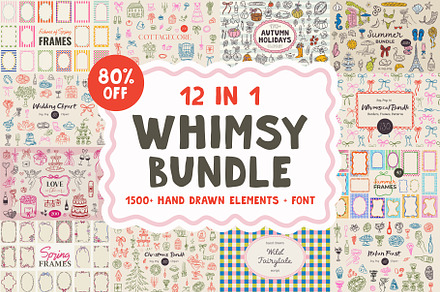 12 in 1 Ultimate Whimsical Bundle, an Object Graphic by AnnArt