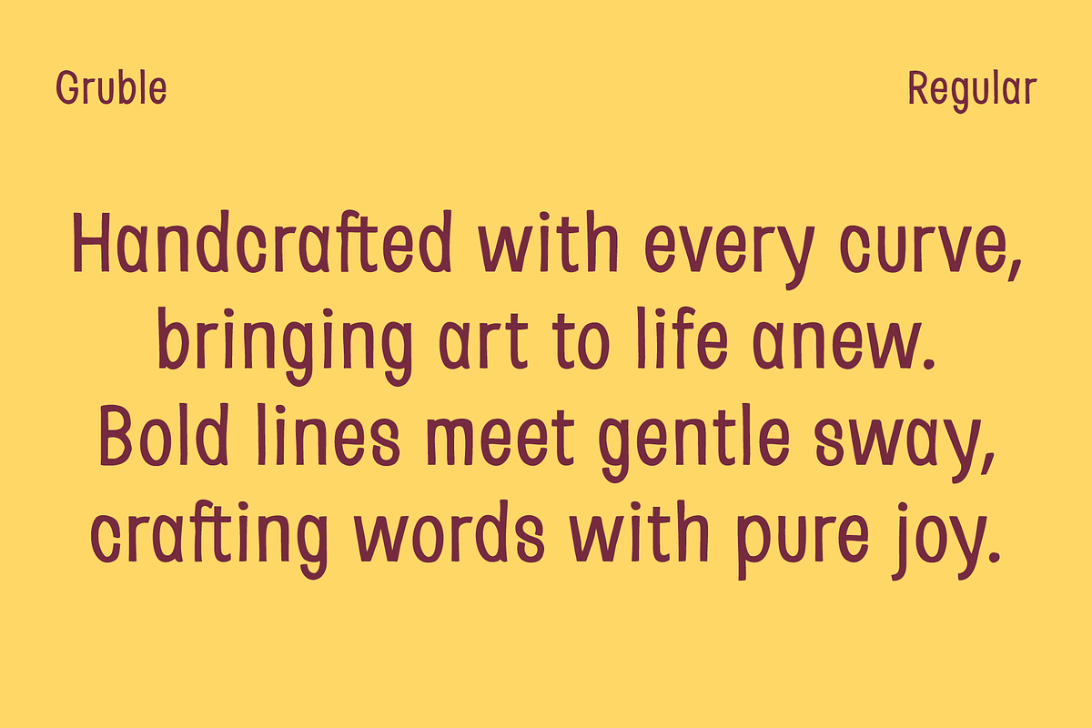 Gruble – Hand-drawn Font, a Handwritten Font by Max Glimm Type (Photo 4 of 5)