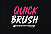 Quick Brush - Handwritten Brush Font, a Handwritten Font by Jozoor (Thumbnail 1 of 7)