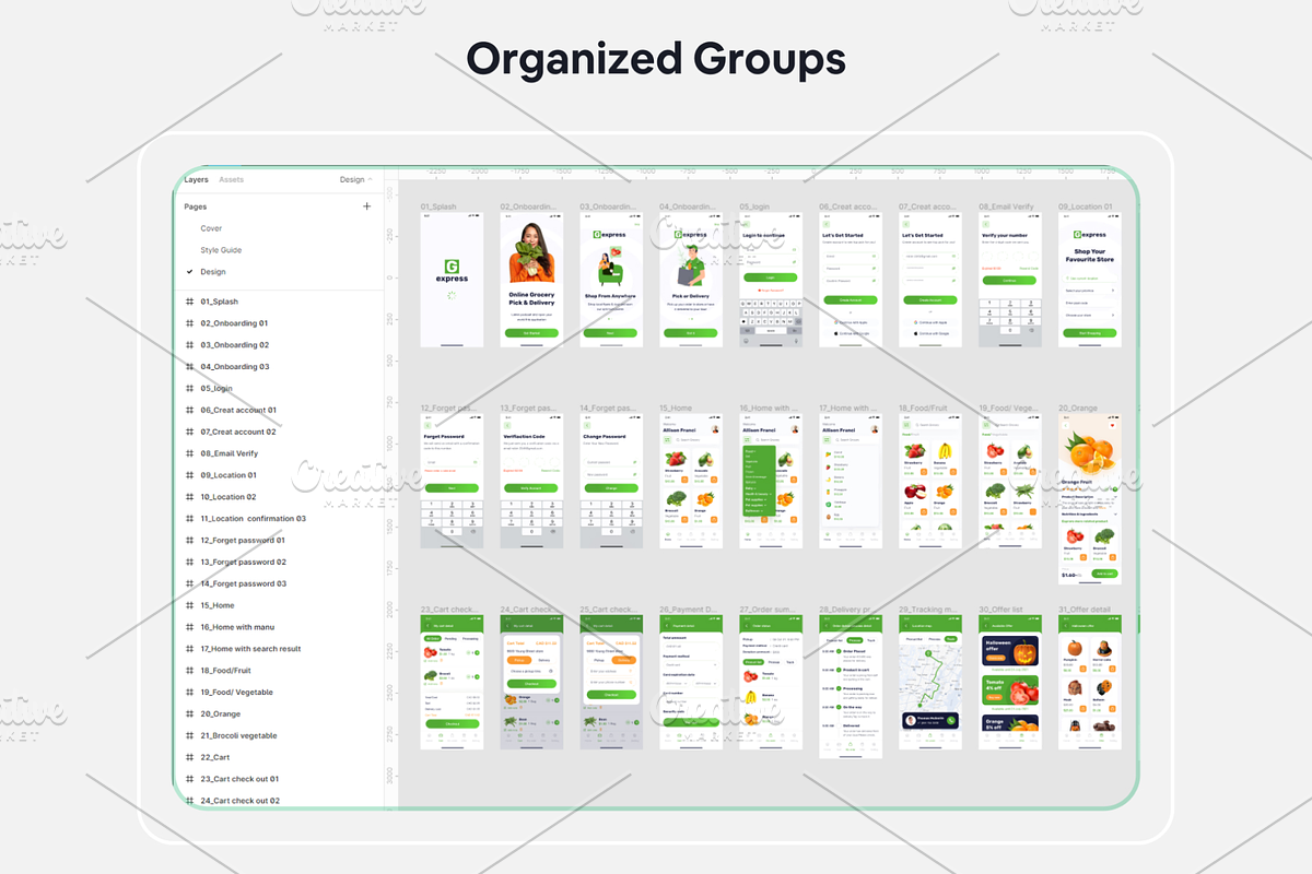 Gexpress - Grocery Shop App Figma, an App Template by Pixency (Photo 4 of 6)
