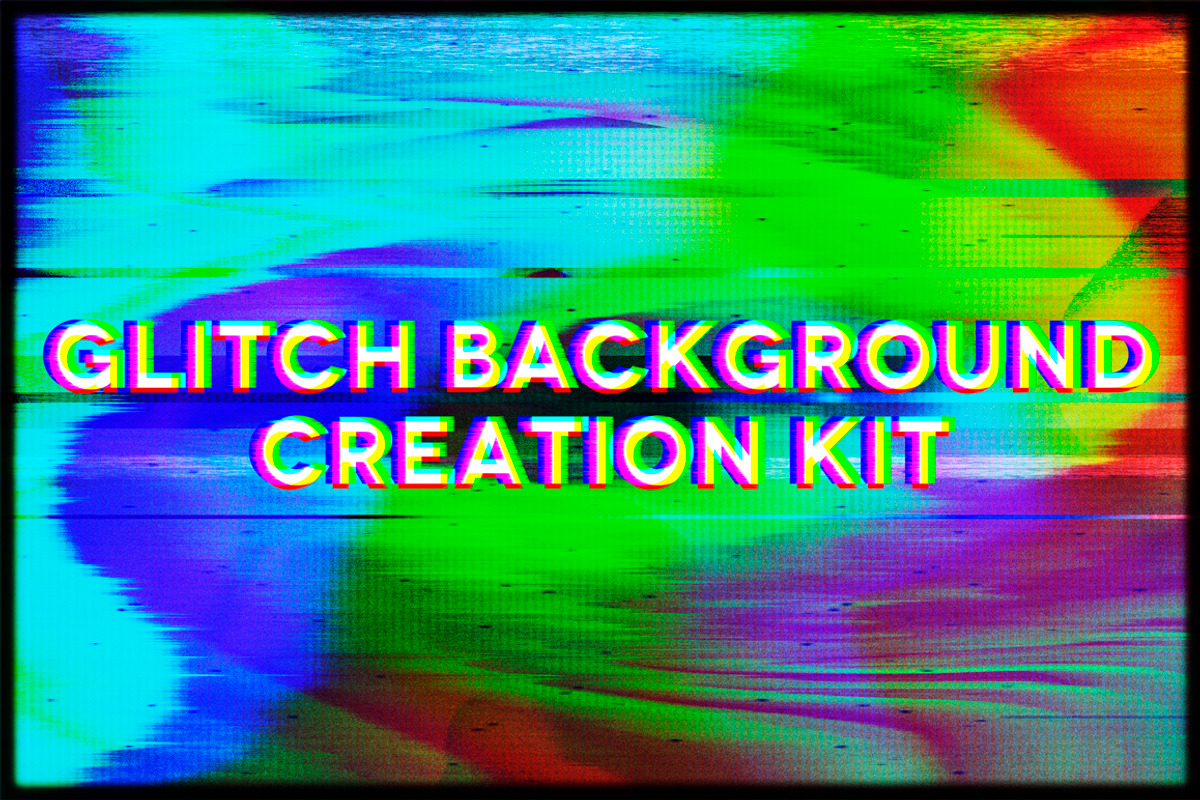Glitch Background Creation Kit, an Action Add-On by Gromov Design (Photo 1 of 5)