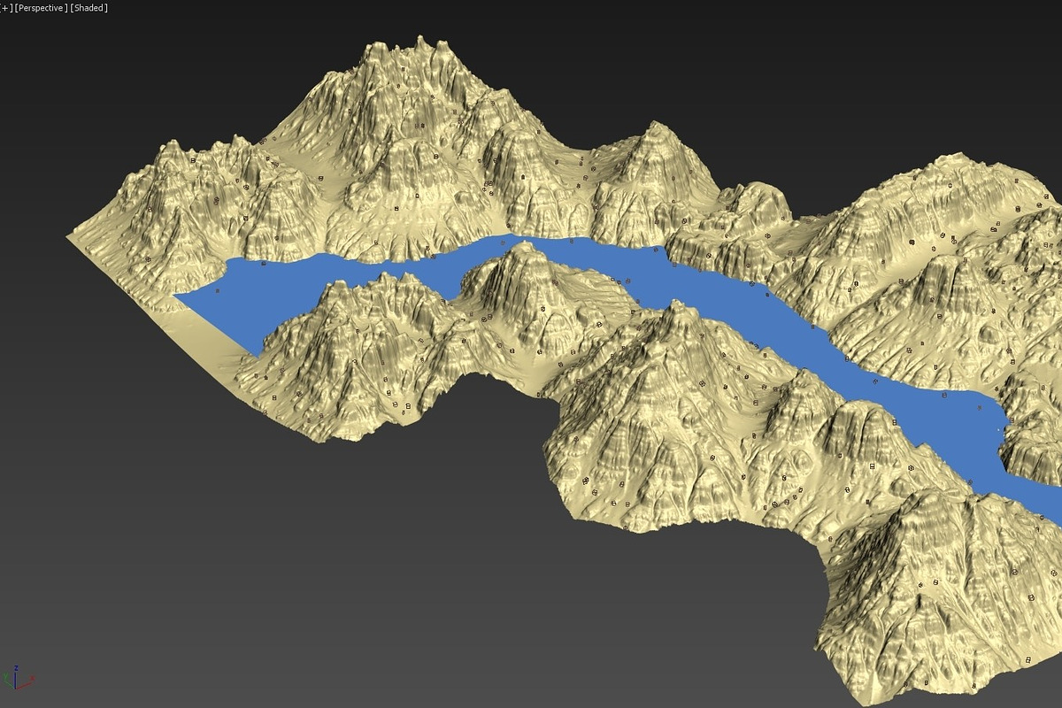 Mountain terrain with lake, an Environmental 3D Model by konstantin.ermolaev (Photo 6 of 11)