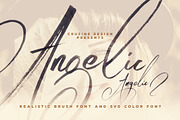 Angelic Brush & SVG Font, a Script Font by Cruzine (Thumbnail 1 of 10)