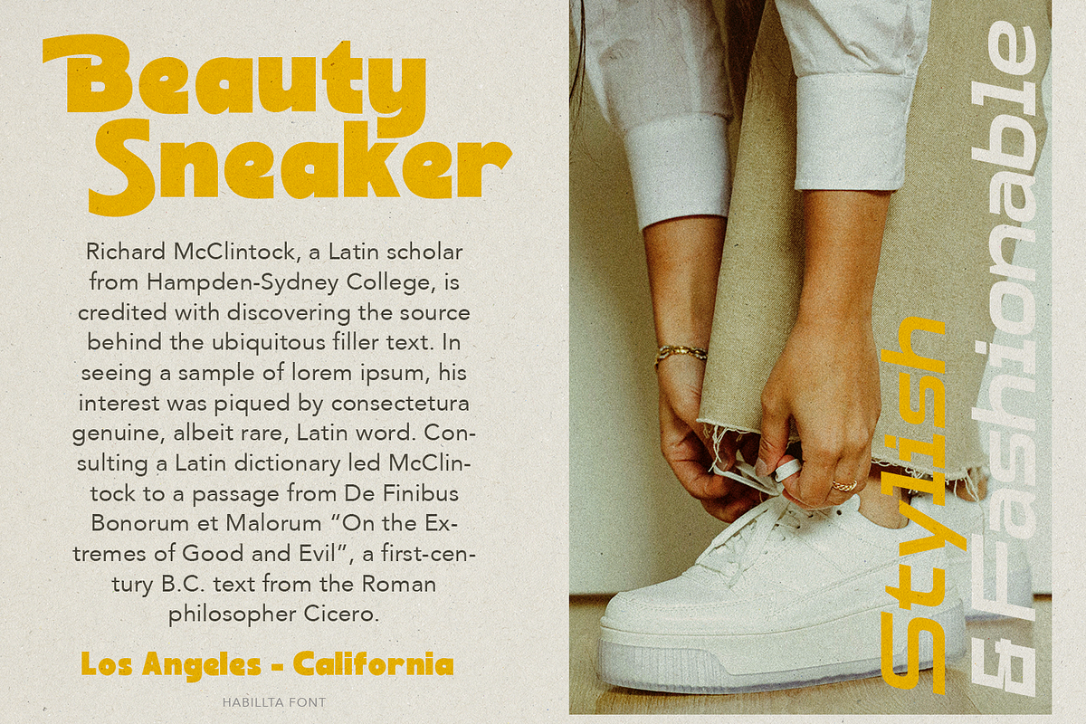 Habillta Display Font, a Sans Serif Font by madeDeduk (Photo 5 of 10)