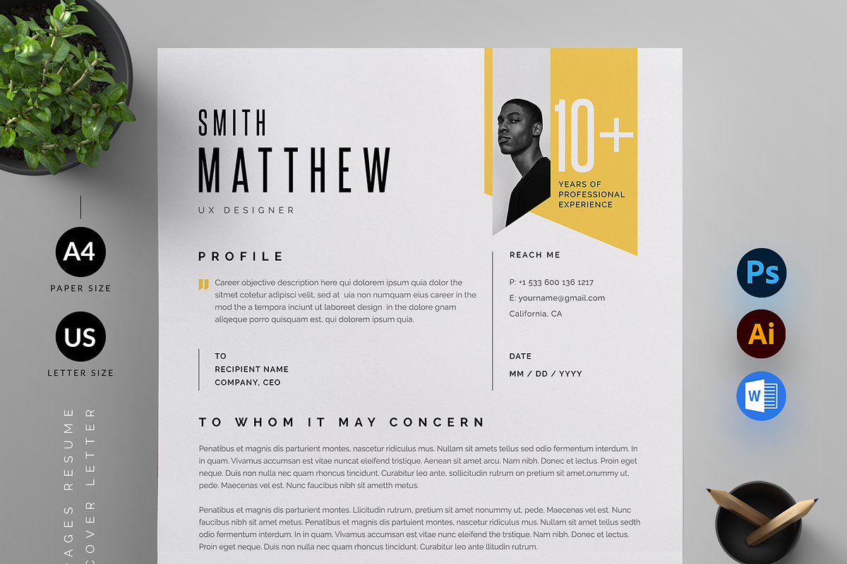 Resume Template, a Resume Template by Reuix Studio (Photo 3 of 5)