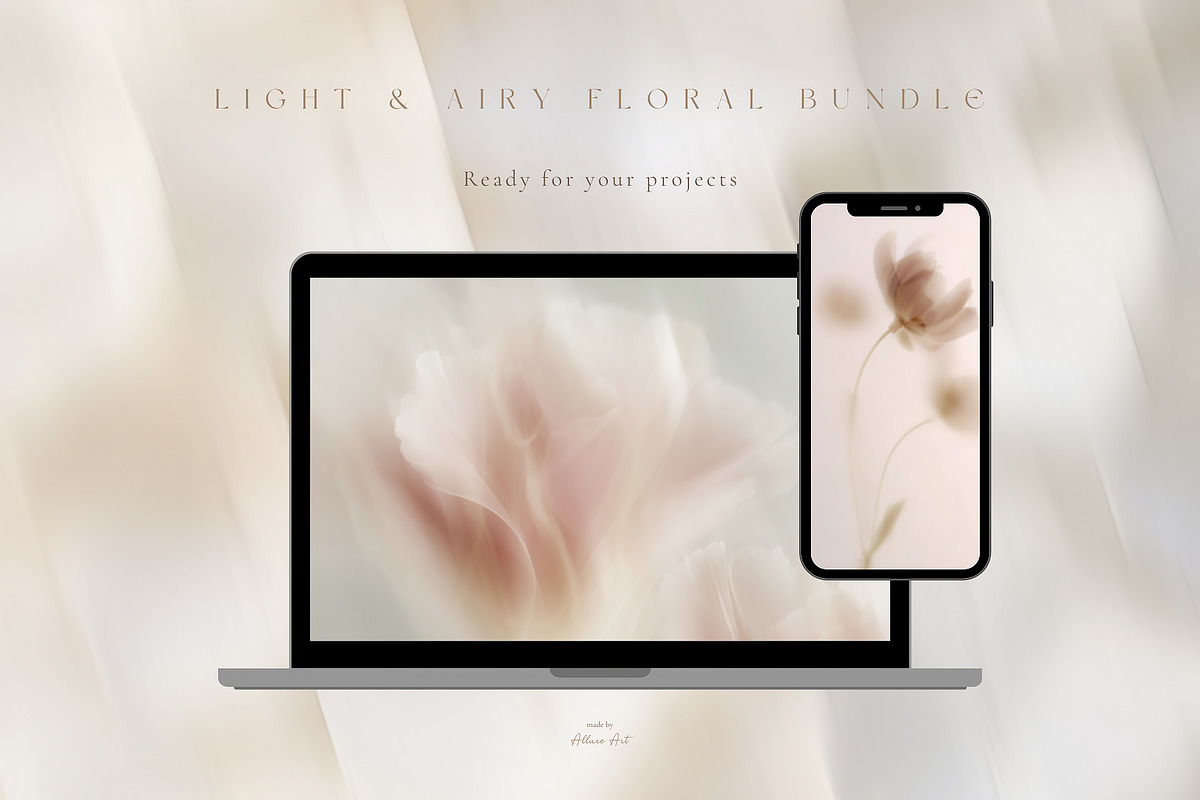 Ethereal Floral Backgrounds Bundle, an Abstract Photo by Allure Art (Photo 13 of 26)
