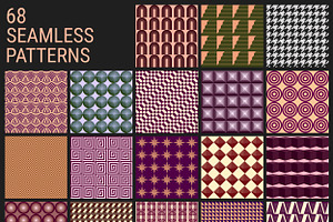 Abstract Geometry. Seamless Patterns