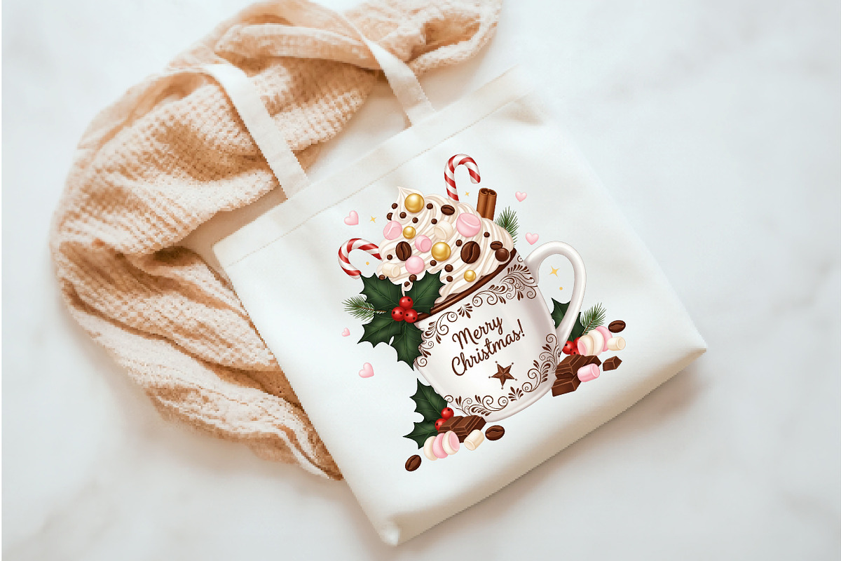 Christmas Cocoa PNG, an Illustration by Watercolor design (Photo 3 of 3)