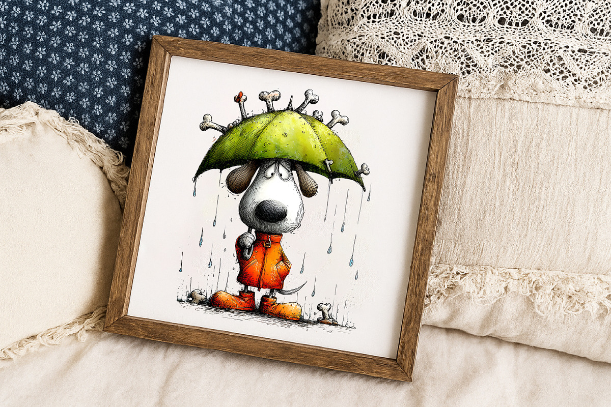 Whimsical Funny Dog Clipart, an Illustration by Libby Wishes (Photo 3 of 7)