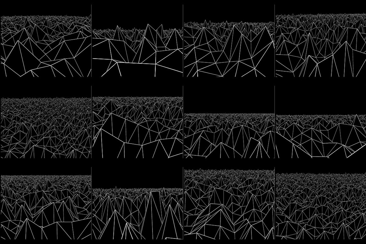 Low-Poly Line-Art Landscape-Textures preview 3