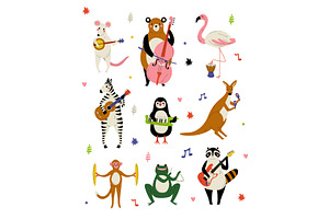 Collection of Cute Cartoon Animals, an Animal Illustration by TopVectors