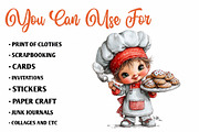 cute-little-chef-clipart, a Seasonal Illustration by CreationArt (Thumbnail 5 of 7)