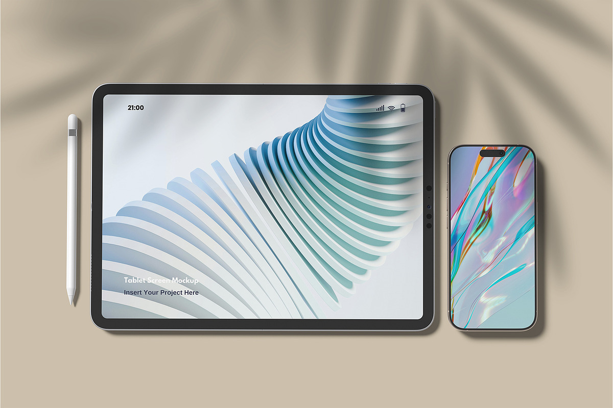 Tablet & Phone Mockup, a Device Mockup by lamorastudio (Photo 5 of 8)