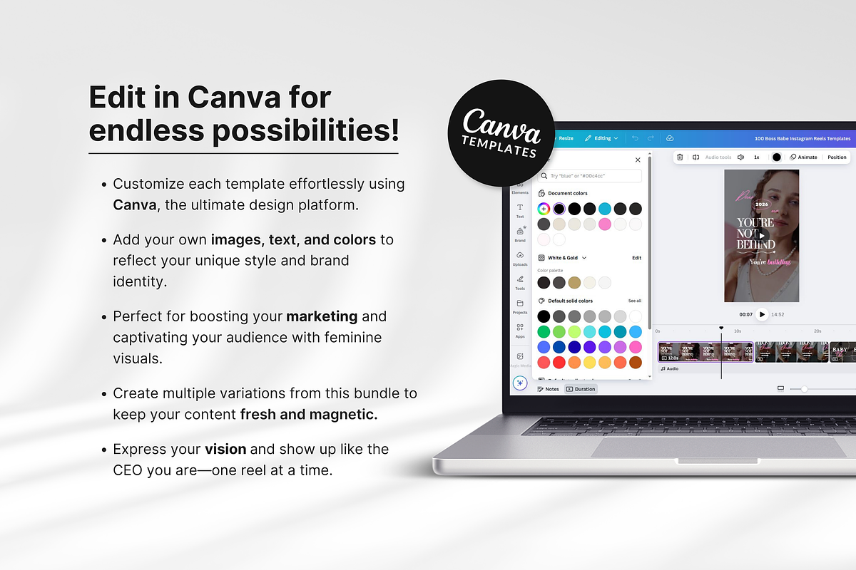 100 Boss Babe Reels Templates, a Social Media Template by DigiPax (Photo 9 of 10)