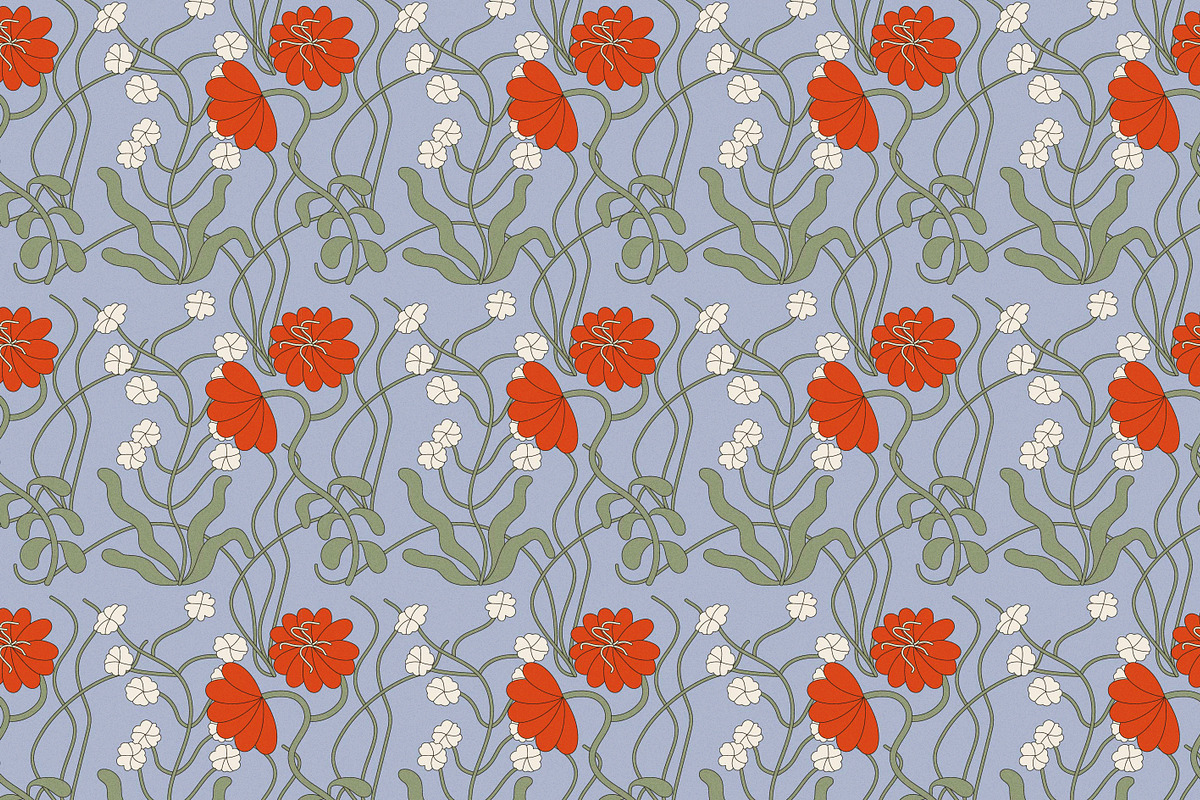 Floral patterns. Vibrant colors, a Pattern Graphic by oxygen_8 (Photo 2 of 8)
