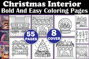 Christmas Interior coloring pages, a Graphic by LightExpress (Thumbnail 2 of 2)