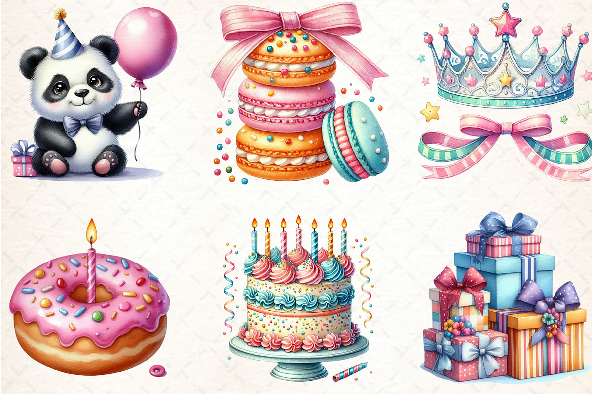 Watercolor Kids Birthday Party, an Illustration by DreamCafeArt (Photo 4 of 4)