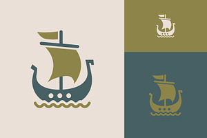 Majestic Viking Long Ship Logo, a Branding & Logo Template by Signatoro
