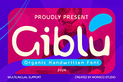 Giblu Organic Handwritten, a Handwritten Font by Morisco (Thumbnail 1 of 9)
