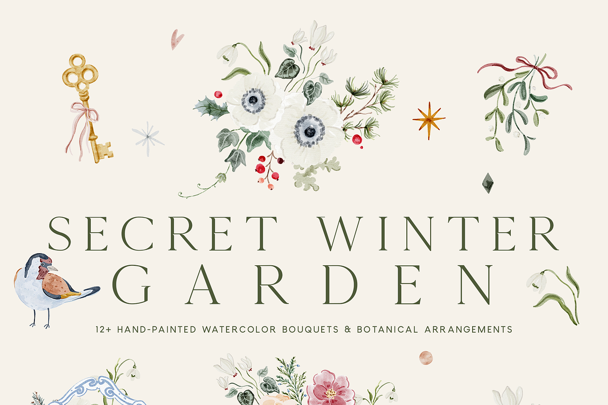 Secret Winter Garden Collection, a Decorative Illustration by Karma (Photo 14 of 21)