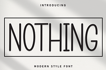 Nothing | Script Font