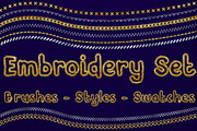 Embroidery Set for Photoshop, a Brush Add-On by ArtPlanet (Thumbnail 1 of 4)