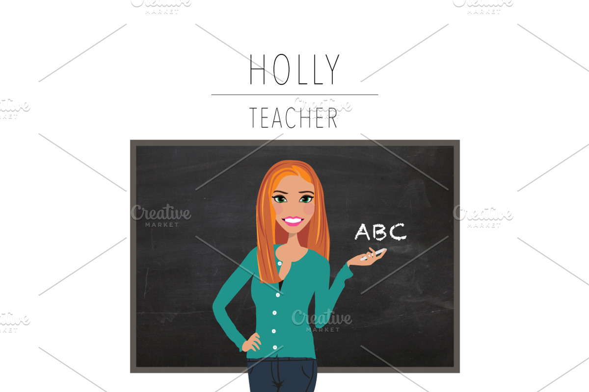 Teacher Portrait Creator | Clip Art, an Education Illustration by Lauren Lesley Studio (Photo 11 of 33)