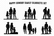 A Cowboy Family Silhouettes Set, a Person Illustration by Gfx Expert Team (Thumbnail 1 of 3)