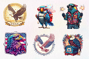 Patriotic Eagle Postage Stamp, an Illustration by CreationArt (Thumbnail 3 of 5)