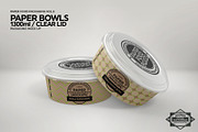 Paper Bowls with Clear Lids Mockup, a Packaging Mockup by INCDesign (Thumbnail 4 of 8)