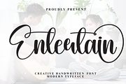 Entertain | Script Font, a Handwritten Font by Scratchones (Thumbnail 1 of 9)