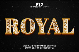 Royal Gold Text Effect Template PSD