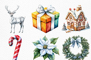 Cozy White Christmas Clipart, an Illustration by Craft Nest (Thumbnail 5 of 6)