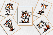 Whimsical Quirky Fox Clipart, a Seasonal Illustration by Rose Art (Thumbnail 7 of 7)
