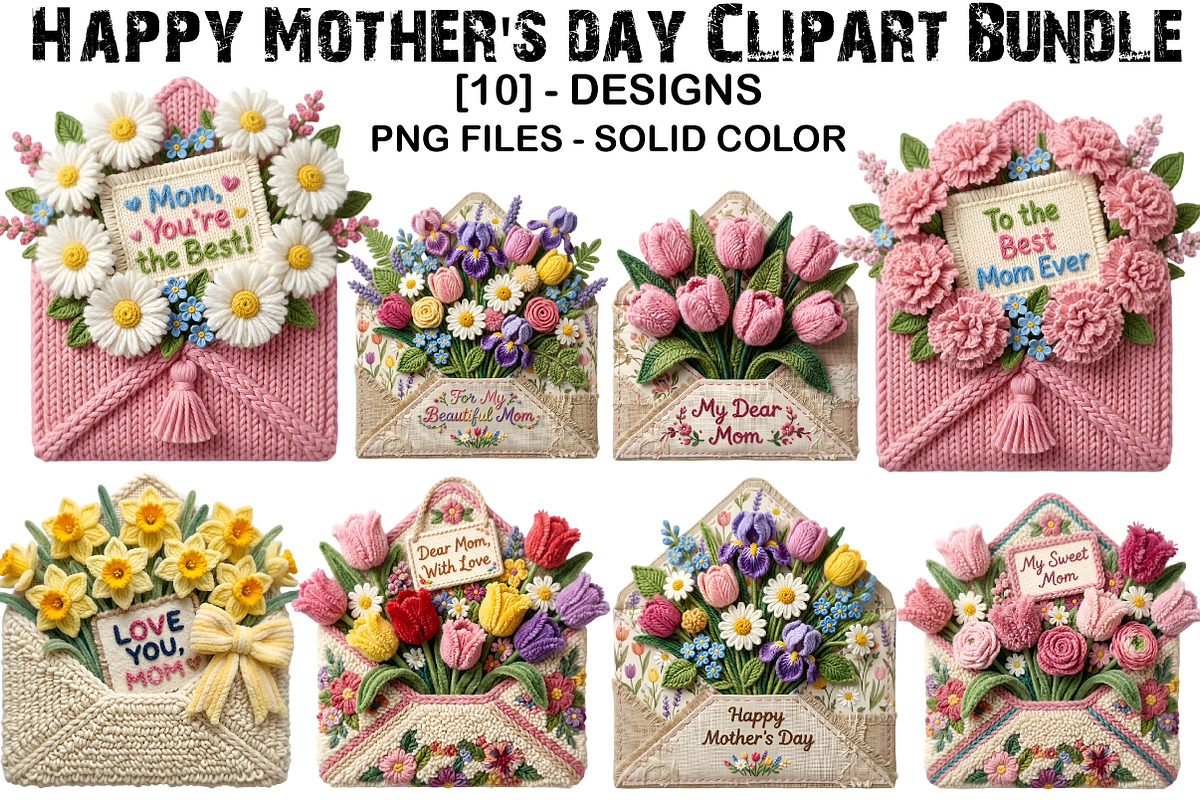 Happy Mother's day Clipart Bundle, an Illustration by GatewayDesign (Photo 1 of 3)