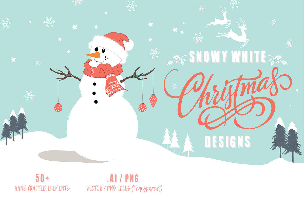 Christmas Designs : Snowy White, a Decorative Illustration by Sameeu's (Photo 1 of 5)