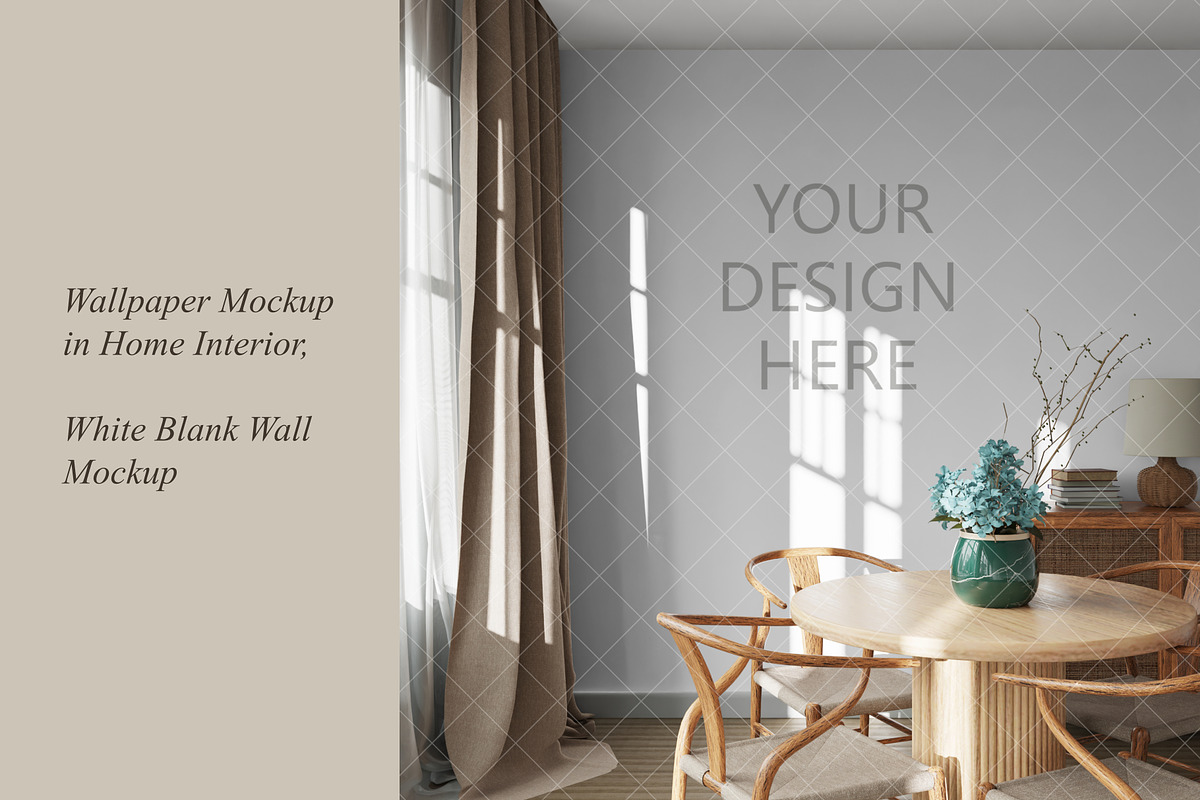 Wallpaper Mockup in Home Interior, a Product Mockup by MockupArtDesign (Photo 6 of 9)