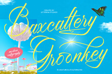 Baxcattery Groonkey Calligraphy Font